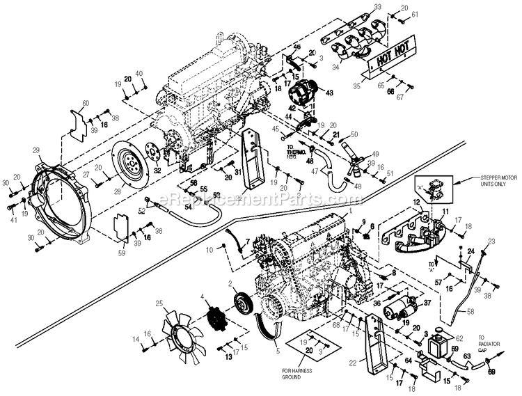 Generac 0050480 (3990831 - 3990832)(2014) 2.5l G3 15kw Stl Sae  -11-24 Generator - Liquid Cooled Engine Diagram
