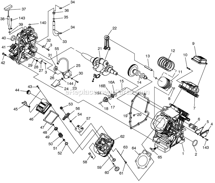 Generac 0050950 (0706V12117)(2006) Obs-7kw 410 Hsb+l/Cntr-Carr -02-15 Generator - Air Cooled Engine (3) Diagram