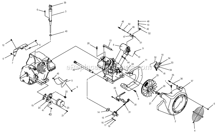 Generac 0050960 (4405V05972)(2005) Obs12kw 990 Hsb+l/Cntr-Carrier -10-28 Generator - Air Cooled Engine (2) Diagram