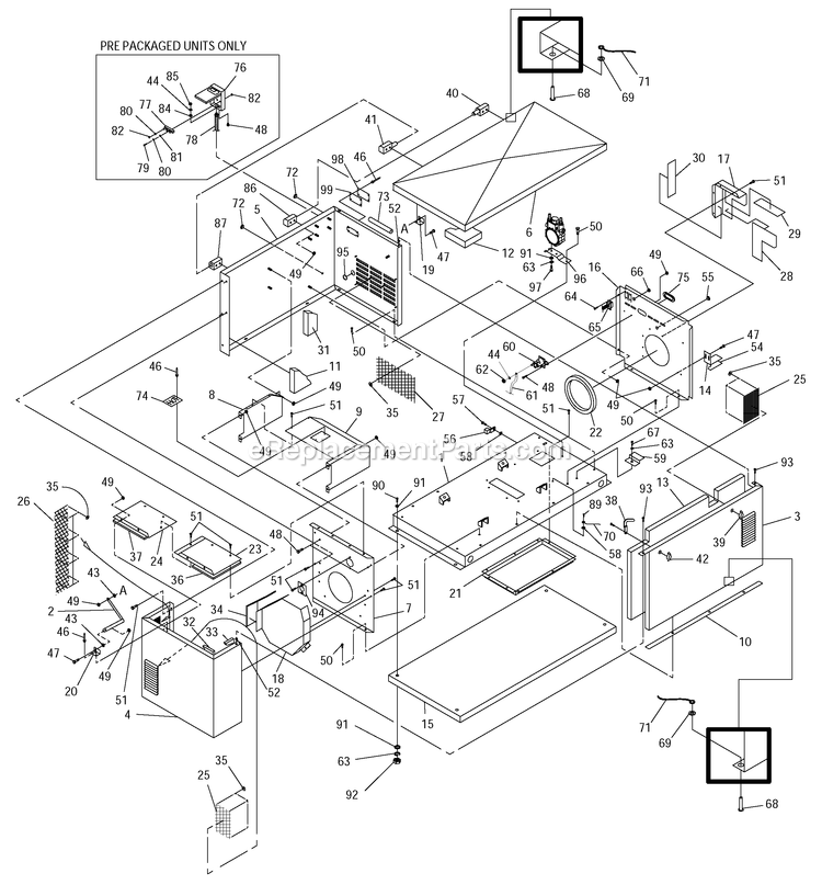 Generac 0051031 (0806V12264)(2006) Obs-15kw 990 Hsb+l/Cntr-Bryant -02-15 Generator - Air Cooled Enclosure (1) Diagram