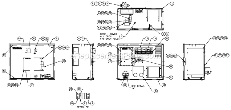 Generac 0052100 (4270702 - 4278644)(2005) 20kw 1.5 240 1ph Stl Grdn Elit -09-30 Generator - Liquid Cooled Av R100 3600 Rpm 1.5l 240v Diagram