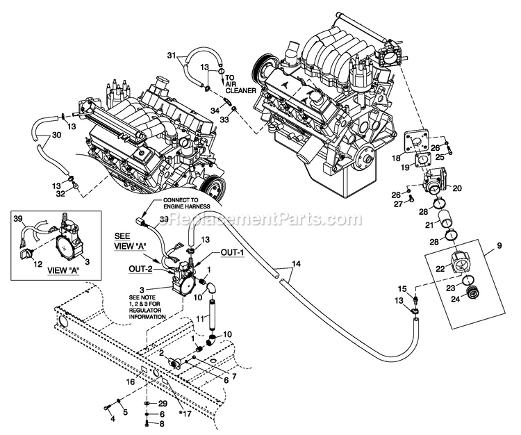 Generac 0052190 (4322425 - 4338376)(2006) Obs 3.0 240 1ph Stl Grd Elite -01-05 Generator - Liquid Cooled Fuel Nat.Gas And Lp Vapor 3.0l Ford 4-Pole Diagram