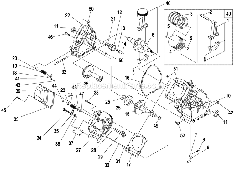 Generac 0052421 (4936704 - 4939087)(2008) 13kw Gt990 Guardian +12c L/Ctr -01-14 Generator - Air Cooled Engine (5) Diagram