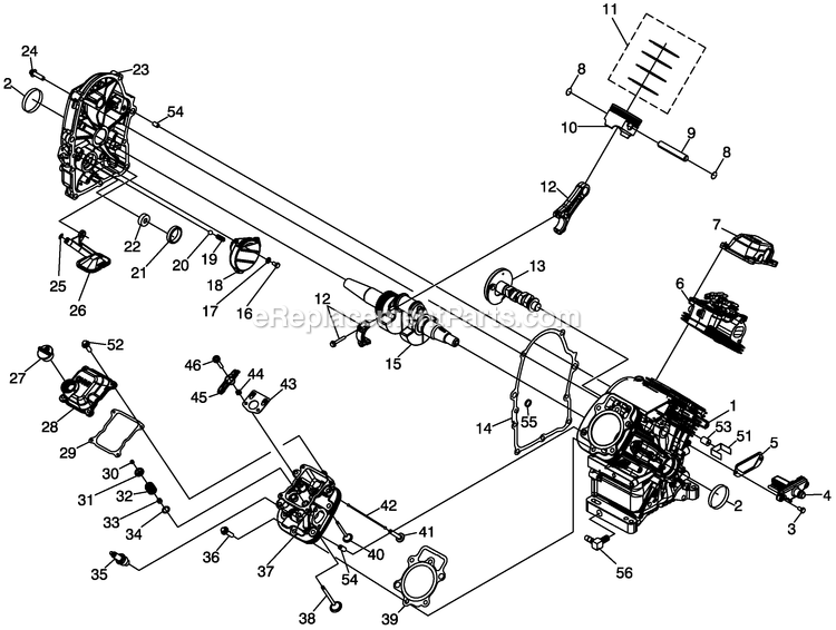 Generac 0052421 (4936704 - 4939087)(2008) 13kw Gt990 Guardian +12c L/Ctr -01-14 Generator - Air Cooled Engine (7) Diagram