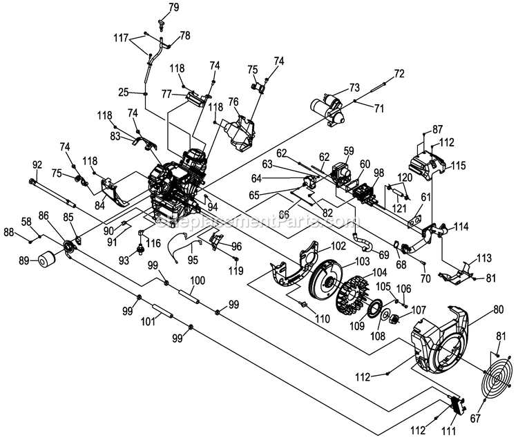 Generac 0052421 (4936704 - 4939087)(2008) 13kw Gt990 Guardian +12c L/Ctr -01-14 Generator - Air Cooled Engine (8) Diagram