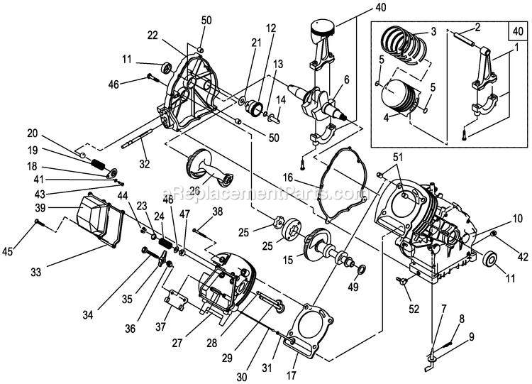 Generac 0052421 (4936704 - 4939087)(2008) 13kw Gt990 Guardian +12c L/Ctr -01-14 Generator - Air Cooled Longblock Common Parts Diagram