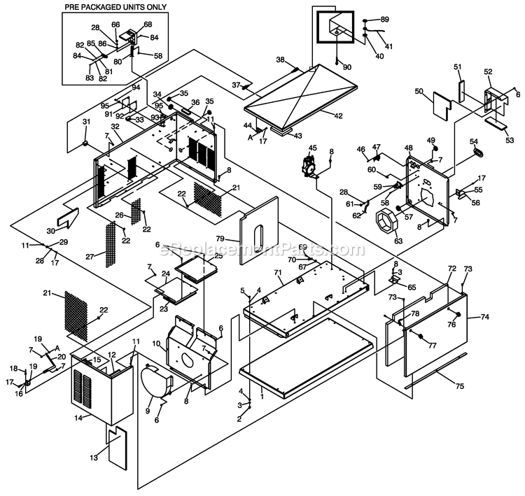 Generac 0052421 (4936704 - 4939087)(2008) 13kw Gt990 Guardian +12c L/Ctr -01-14 Generator - Air Cooled Enclosure (2) Diagram