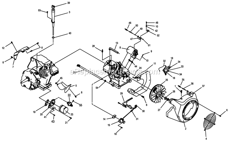 Generac 0052441 (4971177 - 5021096)(2008) 16kw Gt990 Guard +16c L/Ctr Al -06-09 Generator - Air Cooled Engine Parts Diagram