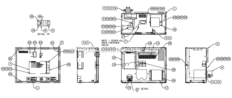 Generac 0052590 (4362167 - 4407219)(2006) 35kw 2.4 240 1p Stl Grdn Elit -05-05 Generator - Liquid Cooled R-200 3600 Rpm Diagram