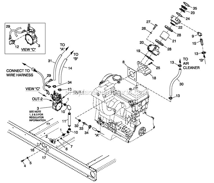 Generac 0052610 (4361374 - 4369997)(2006) 45kw 2.4 240 1p Stl Grdn Elit -03-08 Generator - Liquid Cooled Ev Fuel System 2.4l C2 Diagram