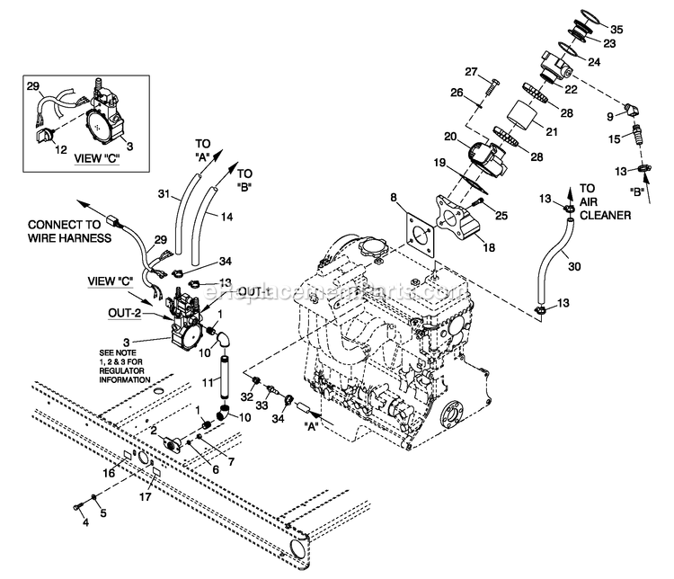 Generac 0052610 (4361374 - 4369997)(2006) 45kw 2.4 240 1p Stl Grdn Elit -03-08 Generator - Liquid Cooled Fuel System 2.4l C2 Cpl Diagram