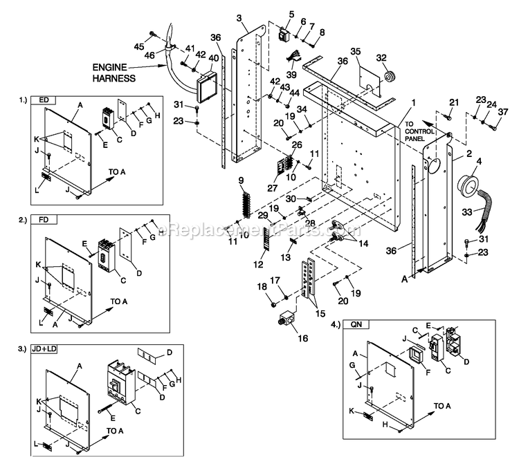 Generac 0052610 (4361374 - 4369997)(2006) 45kw 2.4 240 1p Stl Grdn Elit -03-08 Generator - Liquid Cooled Cpl C2 And C4 Flex Hsb Diagram