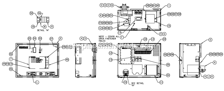 Generac 0052620 (4362178 - 4402530)(2006) 45kw 2.4 240 1p Al Quiet Srce -05-04 Generator - Liquid Cooled Av R200 3600 Rpm Diagram