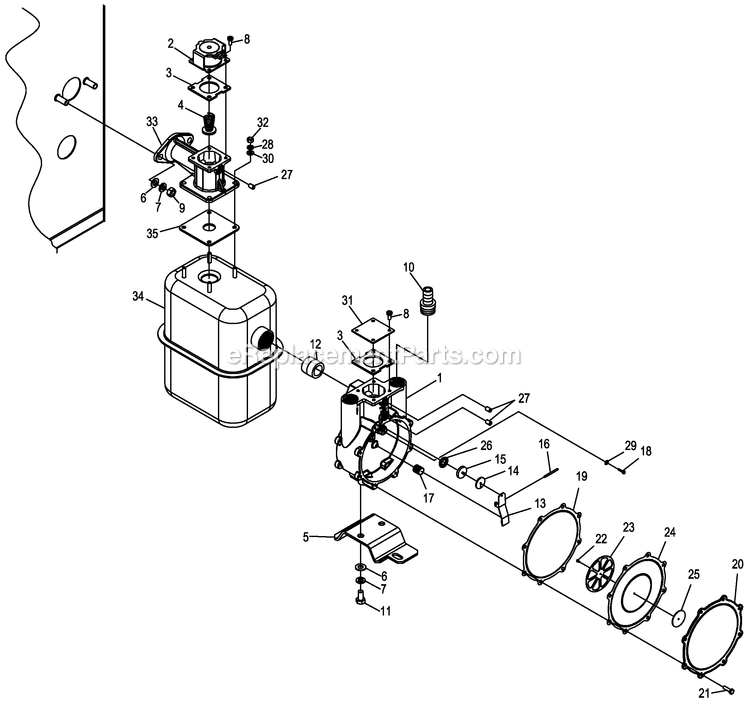 Generac 0052880 (2106V18866)(2006) Obs10kw 530 Hsb+10c L/Ctr Carr -05-19 Generator - Air Cooled Regulator Assembly Diagram