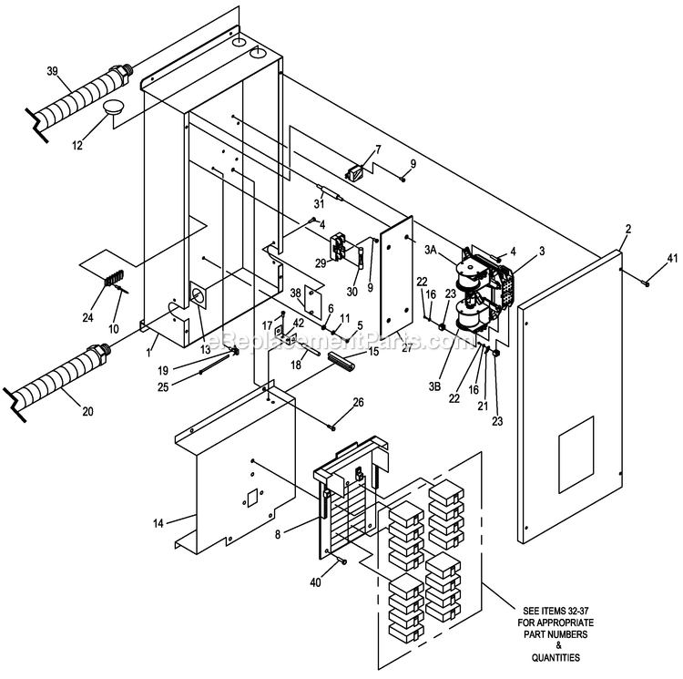 Generac 0052890 (2106V18875)(2006) Obs-13kw 990 12c L/Ctr Carrier -05-19 Generator - Air Cooled Transfer Switch Diagram