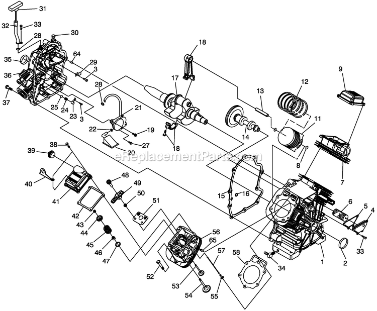 Generac 0052910 (2106V18895 - 2506V19820)(2006) Obs-16kw 990 Hsb+16c Al Carri -06-14 Generator - Air Cooled Engine (3) Diagram