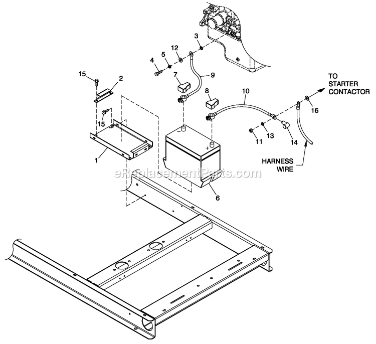 Generac 0053250 (4417459 - 4491206)(2006) Obs 1.6 Obs See 0053251 -07-28 Generator - Liquid Cooled Ev Battery 1.6l Diagram