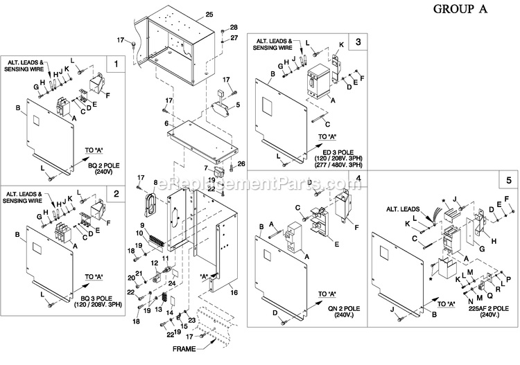 Generac 0053263 (4859503 - 4892105)(2007) Obs 1.6 240 1p St W/ T/S Cent -09-20 Generator - Liquid Cooled Ev Conbox C1 Cpl Diagram