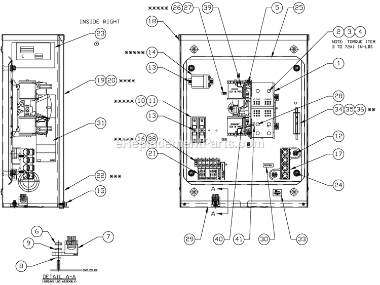 Generac 0053383 (5094266 - 5138427)(2008) Obs 1.6 240 1p St W/ T/S Cent -09-24 Generator - Liquid Cooled Ev Rts Nema3r 200a/120/240v Diagram