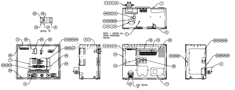 Generac 0054010 (4851109 - 4893811)(2007) Obs25kw 1.6 240 1p Al T/S Cent -09-26 Generator - Liquid Cooled R-200 3600 Epm 1.6l Diagram