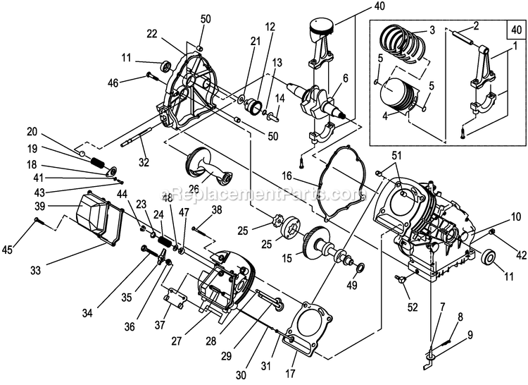 Generac 0055180 (5017366 - 5369818)(2014) 8kw Gh410 Guard-No Sw. -08-04 Generator - Air Cooled Longblock Parts Diagram