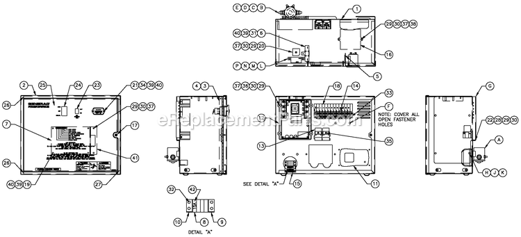 Generac 0055971 (5353269 - 5364427)(2009) 36kw 2.4l 120/240 1p Ng Al Cen -03-25 Generator - Liquid Cooled Av R-200b 1800 Rpm 2.4l Turbo Diagram