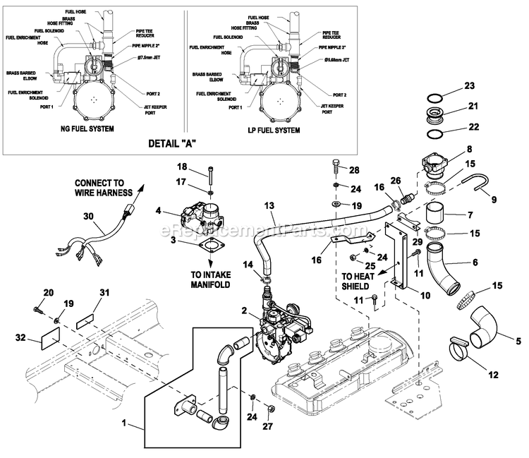 Generac 0055971 (5353269 - 5364427)(2009) 36kw 2.4l 120/240 1p Ng Al Cen -03-25 Generator - Liquid Cooled Fuel System Ng 2.4l G2 Turb Diagram