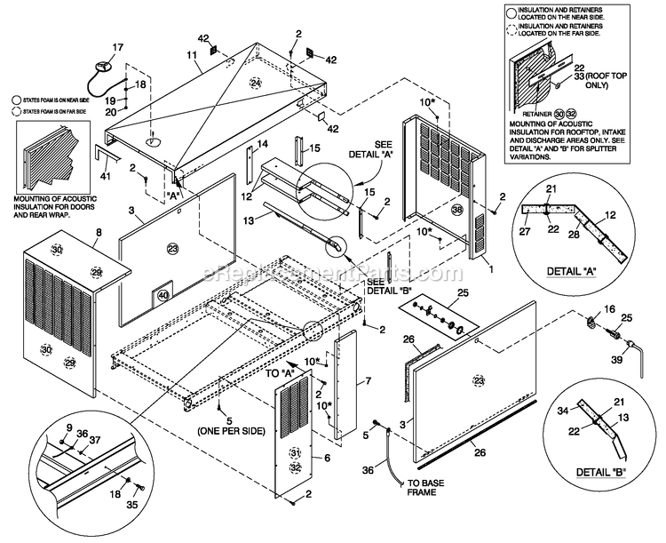 Generac 0055972 (5430851 - 5430855)(2009) Obs 36kw 2.4l 120/240 1p Ng Al -04-28 Generator - Liquid Cooled Enclosure C2 Diagram