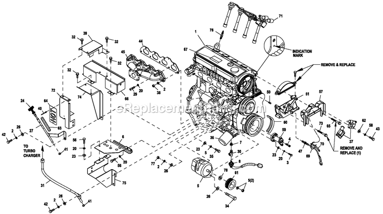 Generac 0055973 (7260181 - 9184622)(2014) 36kw 2.4l 120/240 1p Ng Al Cen -09-22 Generator - Liquid Cooled Engine Common Parts 2.4l G2 Turbo 36kw Diagram