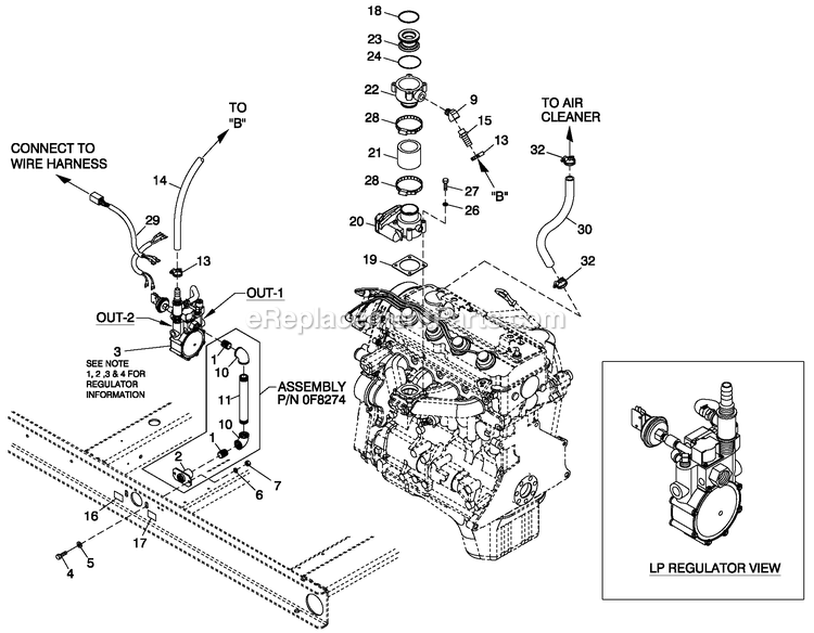 Generac 0055980 (5159893 - 5238017)(2008) 45kw 2.4 240 1p Stl Centurion -12-10 Generator - Liquid Cooled Ev Fuel System 2.4l G2 Diagram