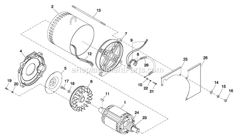 Generac 0055990 (5111202 - 5223746)(2008) Obs 48kw 4.2 240 1p Ng Al -11-25 Generator - Liquid Cooled Cpl Alternator Direct Excitation Diagram