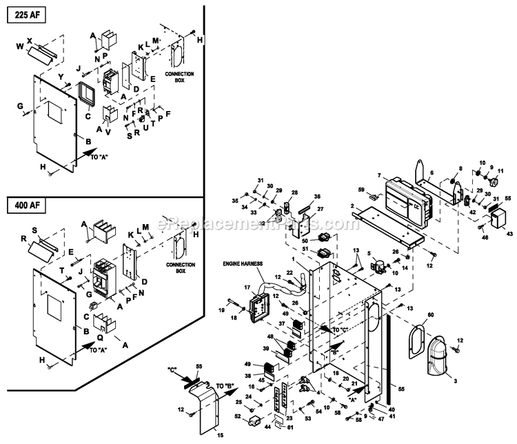 Generac 0055992 (7352310 - 9284688)(2014) 48kw 5.4 240 1p Ng Al Centur -11-05 Generator - Liquid Cooled Ev Conbox C2 Cpl Diagram
