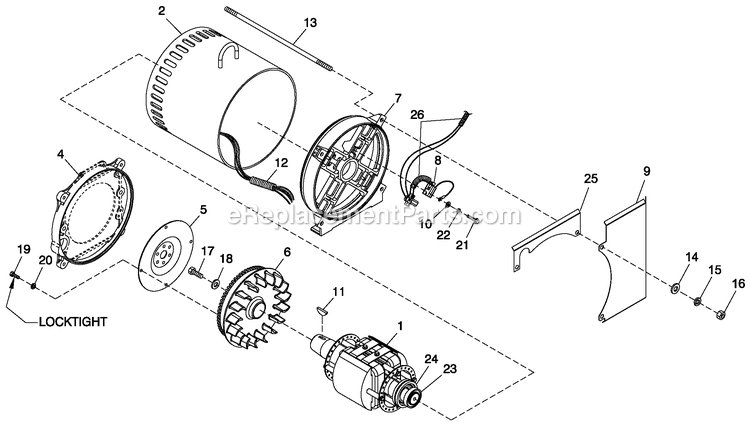 Generac 0056401 (5274547 - 5306892)(2009) 36kw 2.4l 120/240 1p Ng Al Qs -02-06 Generator - Liquid Cooled Cpl Alternator Direct Excitation Diagram