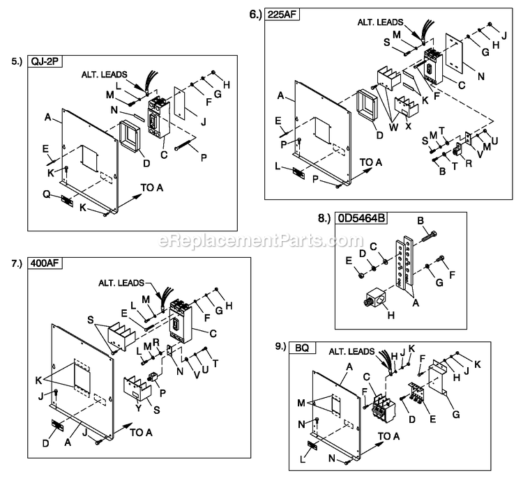 Generac 0056401 (5274547 - 5306892)(2009) 36kw 2.4l 120/240 1p Ng Al Qs -02-06 Generator - Liquid Cooled Cpl C2 And C4 Flex Hsb Diagram