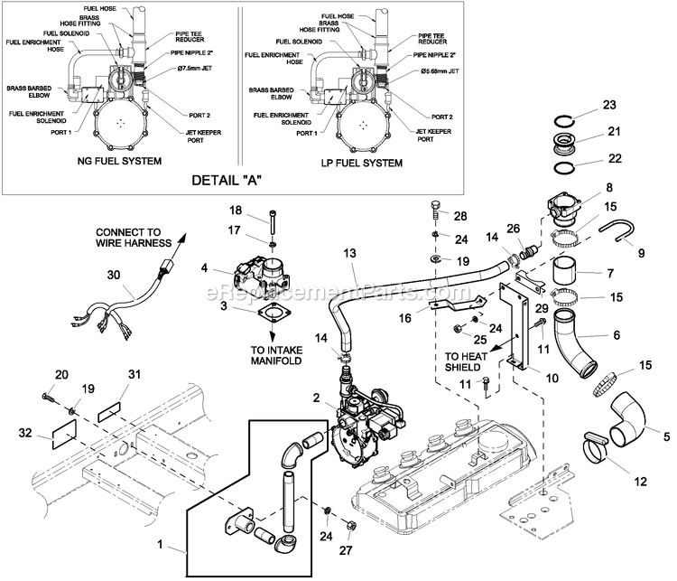 Generac 0056401 (5274547 - 5306892)(2009) 36kw 2.4l 120/240 1p Ng Al Qs -02-06 Generator - Liquid Cooled Ev Fuel System Ng 2.4l G2 Turb Diagram