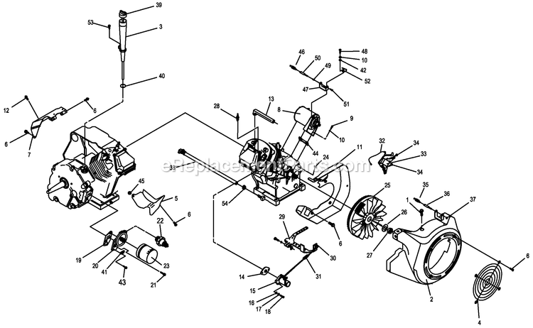 Generac 0058320 (5580024 - 5775229)(2010) 8kw Gh410 Eaton No Switch Stl -01-27 Generator - Air Cooled Engine Parts Diagram