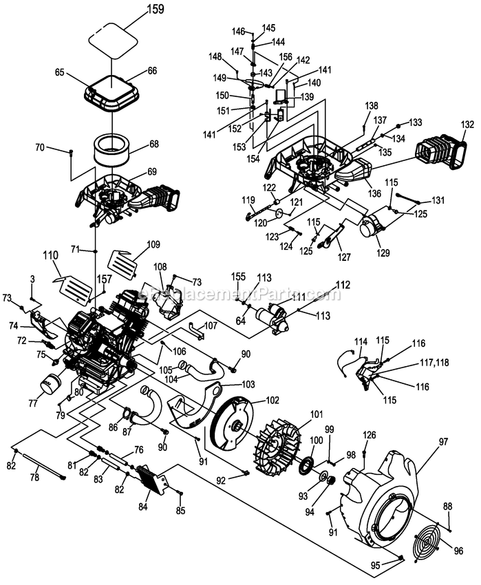 Generac 0059151 (8187718 - 8244462)(2013) 10kva Gt990,1ph, 50hz, G26 -06-18 Generator - Air Cooled Engine (2) Diagram