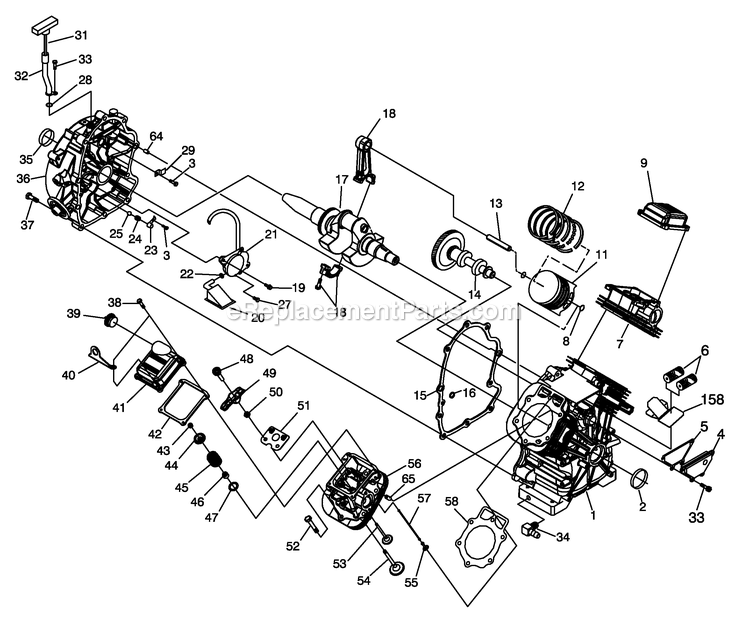 Generac 0059231 (7060004 - 7269344)(2012) 17kw/990 Eaton No T/Sw Al -07-25 Generator - Air Cooled Engine (1) Diagram