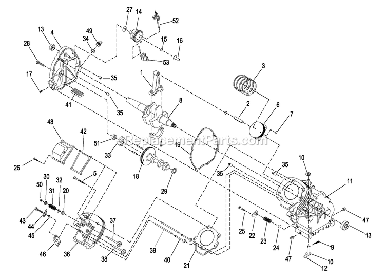 Generac 0059291 (7029545 - 7945174)(2013) Xp4000 Gh220 Port 49st/Csa -02-25 Generator Exploded View, Gh2200 Engine Longblock Diagram