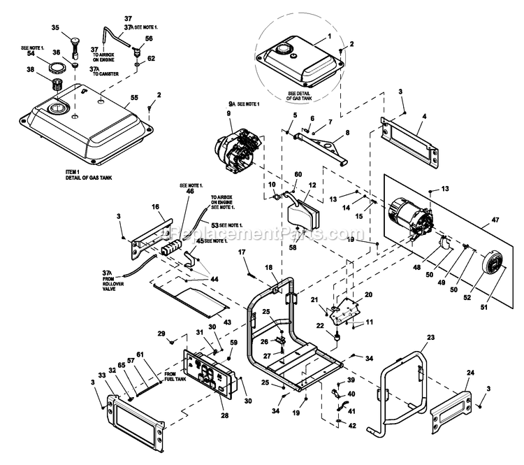 Generac 0059330 (6582696 - 6582725)(2011) Xp4000 Gh220 Port Carb -09-21 Generator Ev Generator 220 Portable Xp Diagram