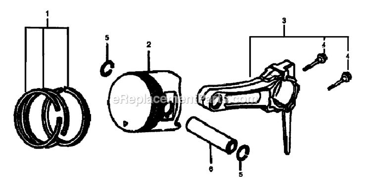 Generac 0059392 (6373577A - 6742646A)(2011) Gp 5.5kw 389 Ps 49st  -11-28 Generator Piston/Connecting Rod Diagram