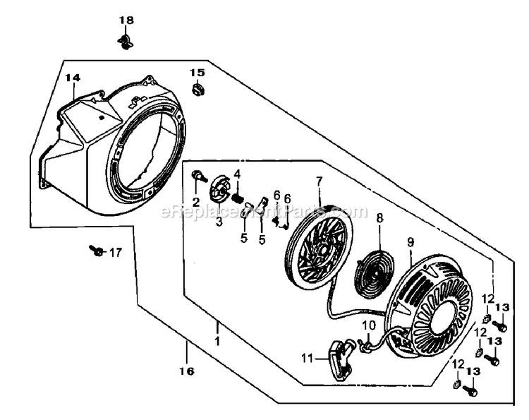 Generac 0059392 (6373577A - 6742646A)(2011) Gp 5.5kw 389 Ps 49st  -11-28 Generator Starter (3) Diagram