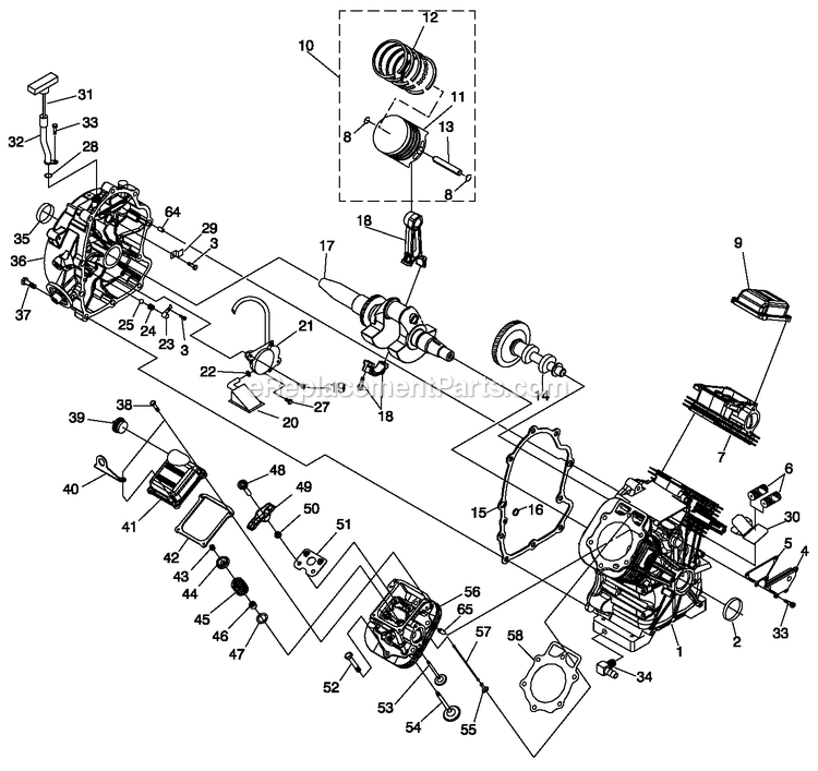 Generac 0062400 (8387404 - 8493092)(2013) 14kw/990 Guard+14c T/Sw -10-24 Generator - Air Cooled Engine (1) Diagram