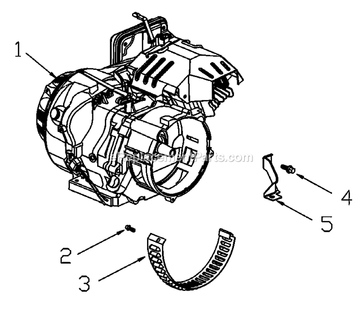 Generac 0064260 (7654562A - 7654563A)(2012) Gp5000 50hz 389cc Austrl -12-03 Generator Engine (1) Diagram