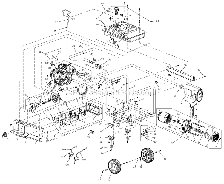 Generac 0066750 (8991302A - 9197130A)(2014) Rs7000e 420 Csa W/Cord And Dial -09-23 Generator Page G Diagram