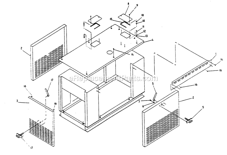 Generac 0610-1 Gen Ii 25kw Generator Compartment Diagram