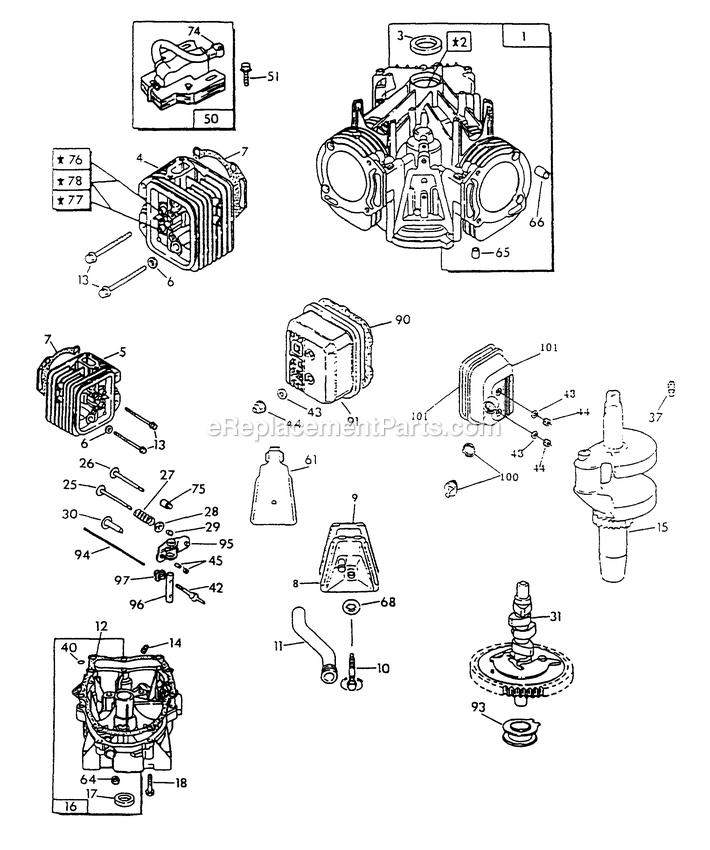 Generac 0627-0 Apu Lp Gas Generator (Gas Engine) Gn-480 And Gn-570 Engine (Part 3) Diagram
