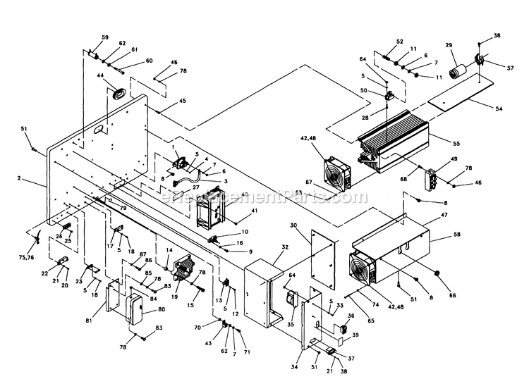 Generac 0847-0 Asp-6.0 Generator Sub Panel Assembly Diagram