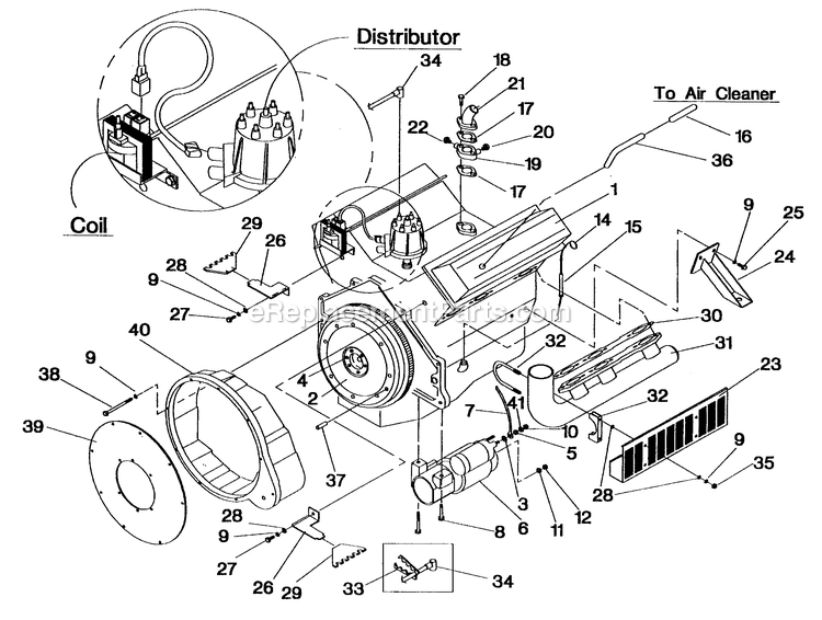 Generac 0915-1 Dayton Standby Engine Parts Electrical Diagram