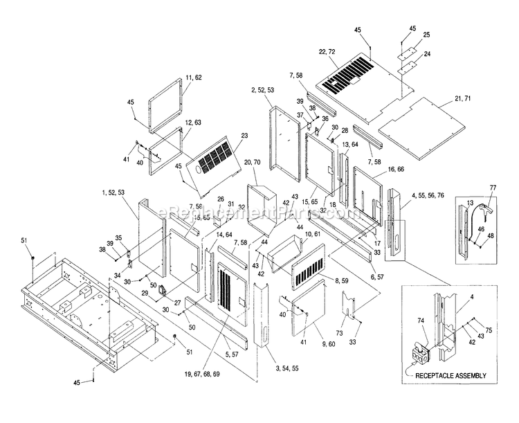 Generac 4058-1 Gr-25  Trailerized Compartment Diagram